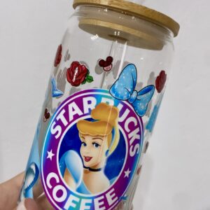 Taza de Vidrio 550 ml Cenicienta