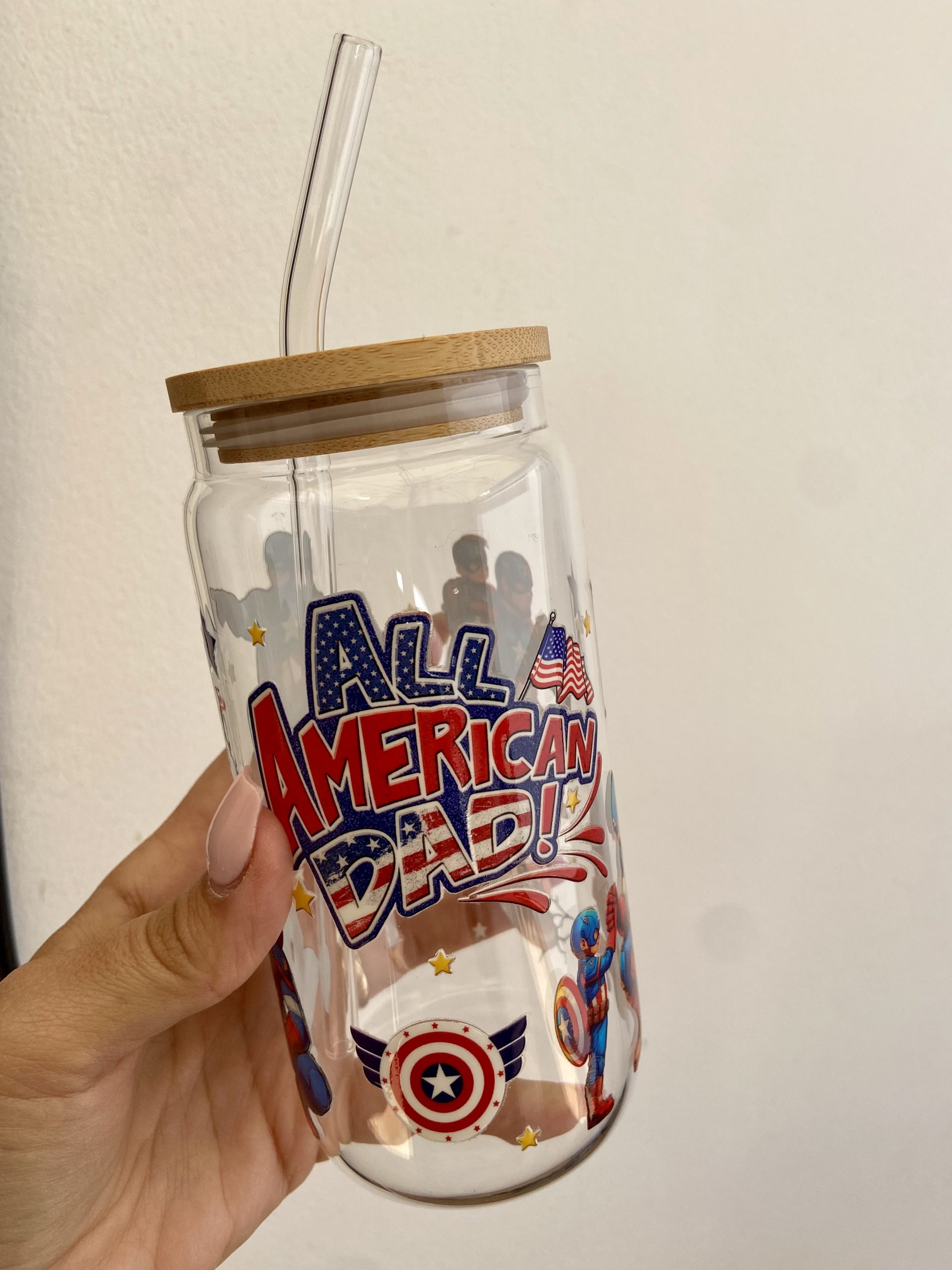 Taza de vidrio 550 ml ALL AMERICAN DAD
