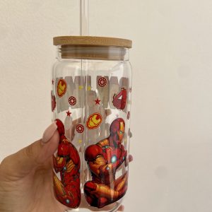 Alternative view of Taza de vidrio 550 ml IRON MAN