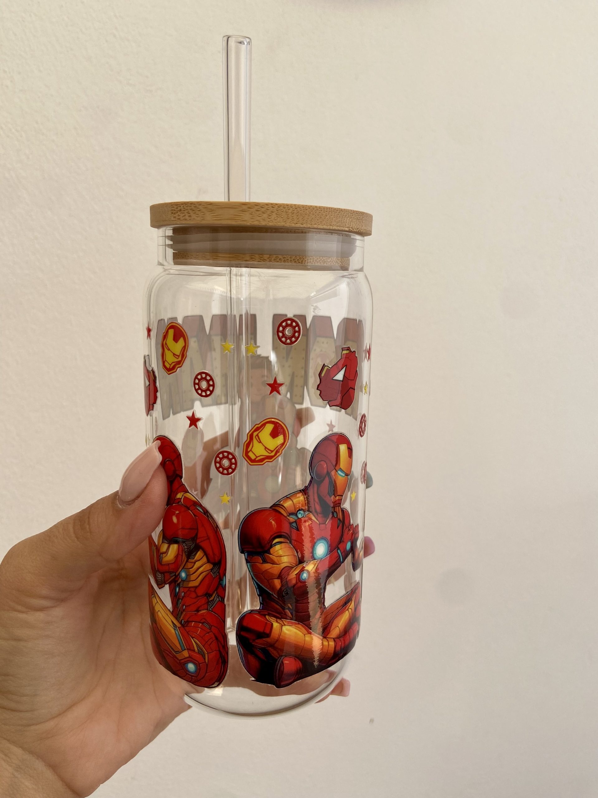 Taza de vidrio 550 ml IRON MAN - Imagen 2