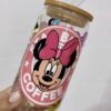 TAZA DE VIDRIO 550 ml Minnie Coffee