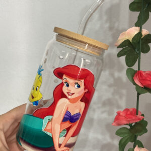 TAZA DE VIDRIO 550 ml Sirenita 1