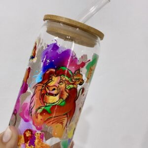 TAZA DE VIDRIO 550 ml El Rey León