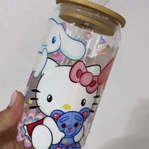 Taza de Vidrio 550 ml Kitty Sanrio