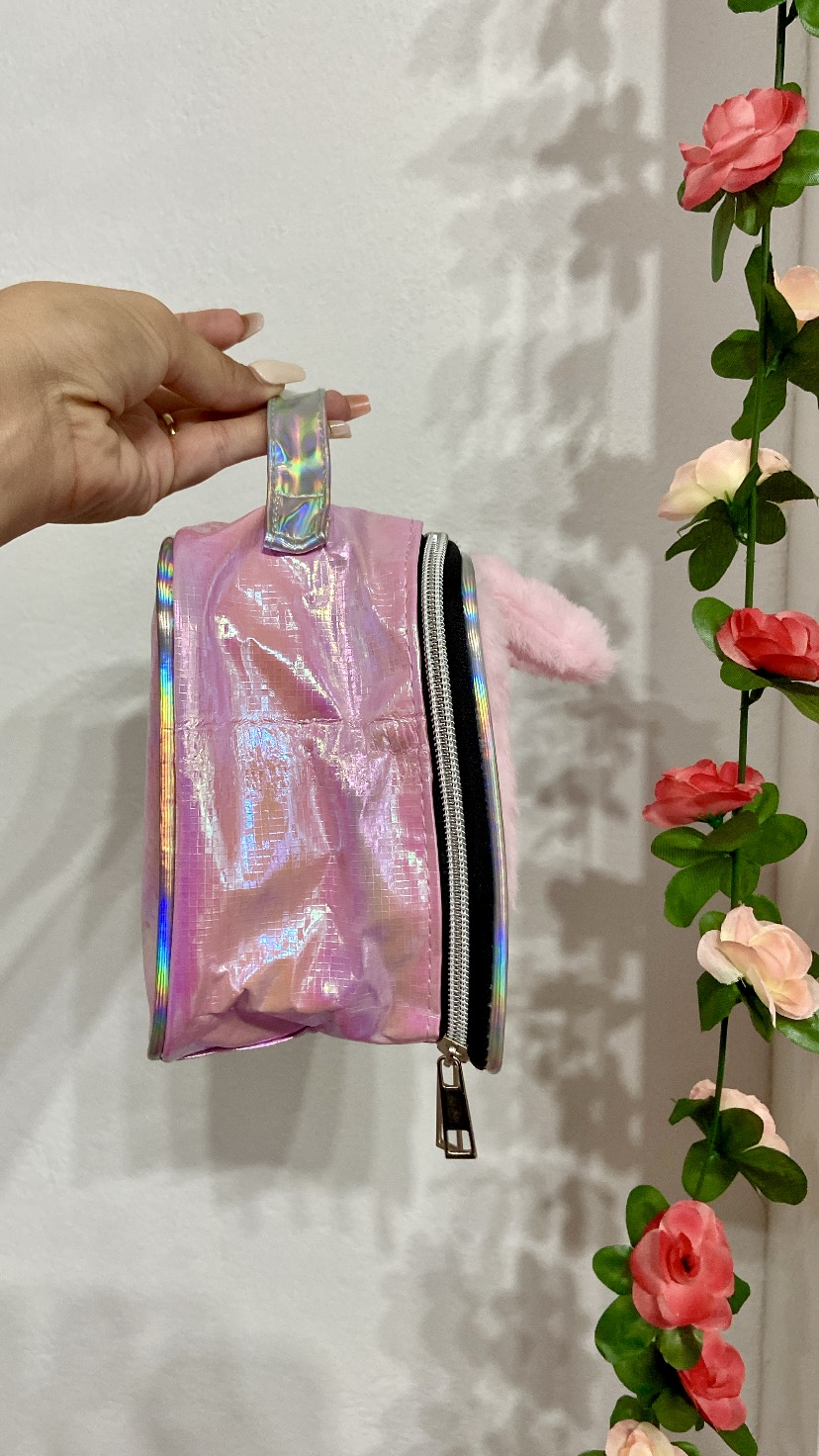 Neceser peluche Rosa personalizado con nombre - Imagen 3