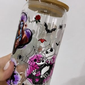 Taza de Vidrio 550 ml Pesadilla antes de Navidad