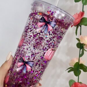 Taza con pajita 750 ml Personalizada Lazo hallowen