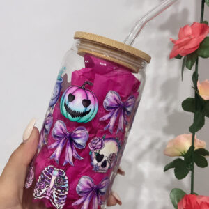 TAZA DE VIDRIO 550 ml Hallowen lazo