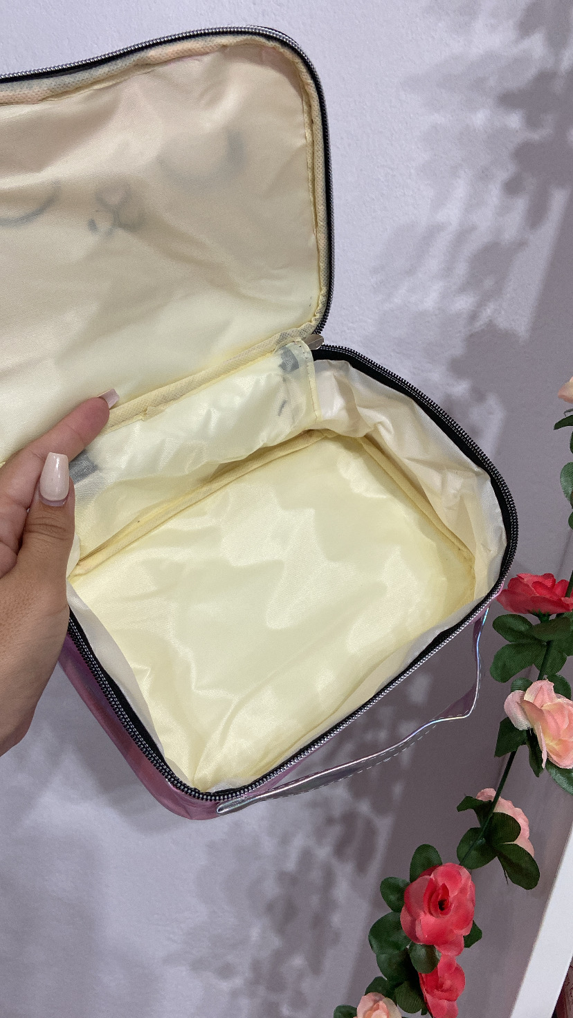 Neceser peluche Rosa personalizado con nombre - Imagen 4