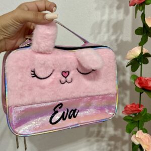 Alternative view of Neceser peluche Rosa personalizado con nombre