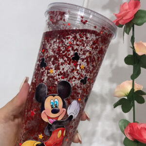 Taza con pajita 750 ml Personalizada Mickey