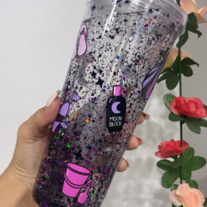 Alternative view of Taza con pajita 750 ml Personalizada Muñeca🎀