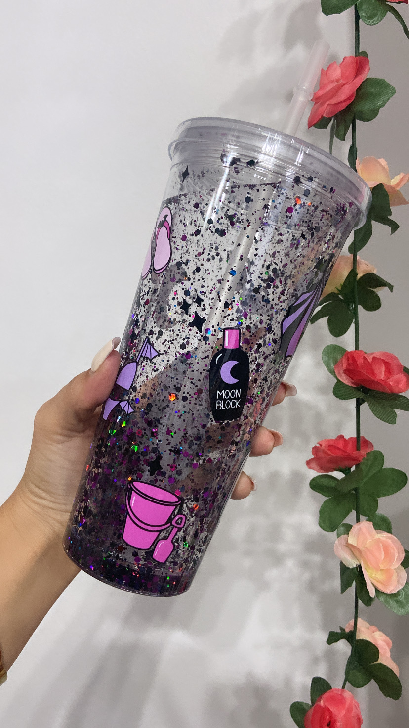 Taza con pajita 750 ml Personalizada Muñeca🎀 - Imagen 2