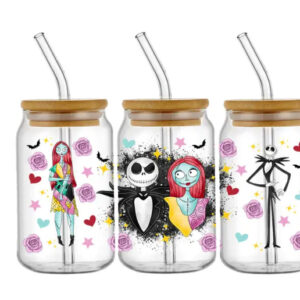 Alternative view of Taza de Vidrio 550 ml Pesadilla antes de Navidad 1