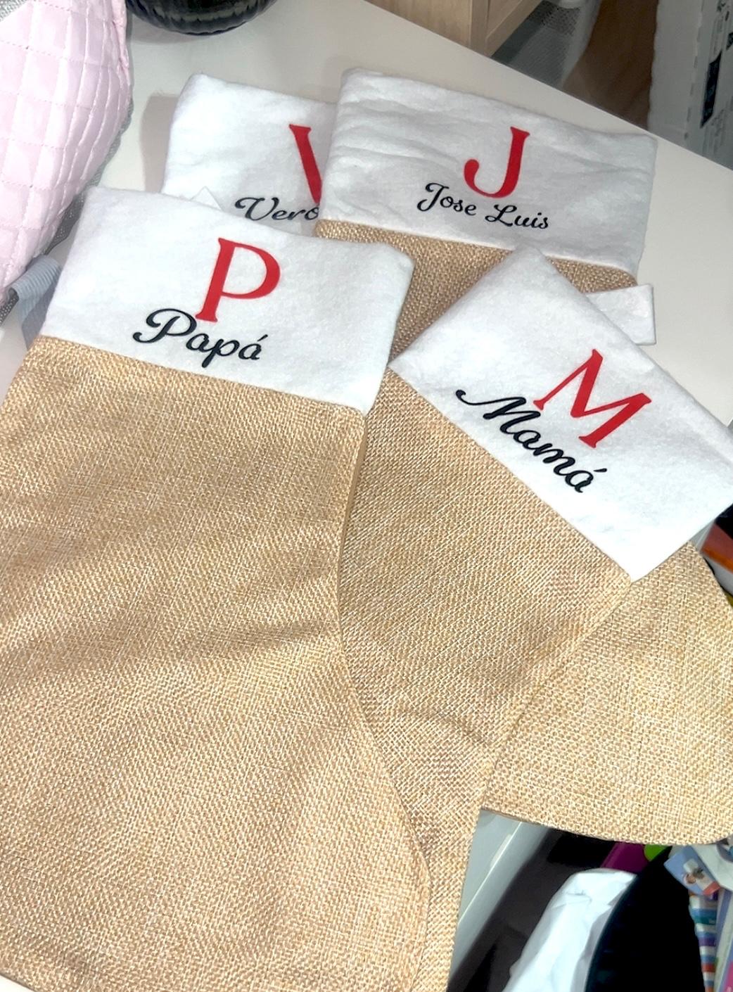 CALCETÍN DE NAVIDAD PERSONALIZADO NOMBRE