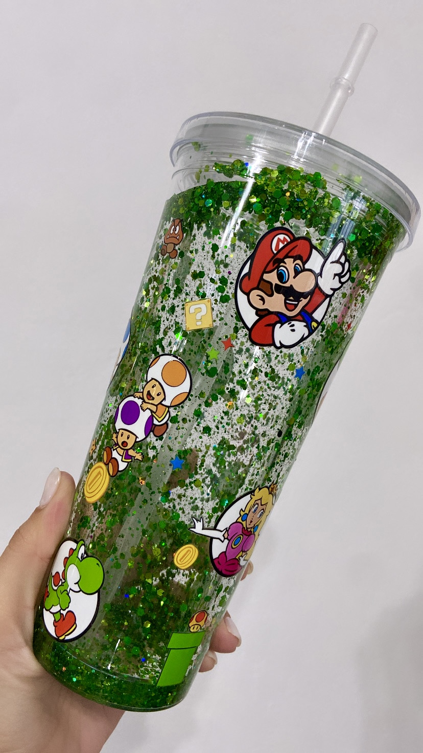 Taza con pajita 750 ml SÚPER MARIO