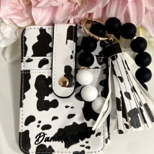 Monedero/ Tarjetero con pulsera polipiel Vaca