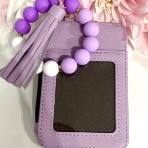 Alternative view of Monedero/ Tarjetero con pulsera polipiel Morado