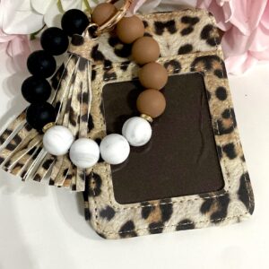 Alternative view of Monedero/ Tarjetero con pulsera polipiel Leopardo