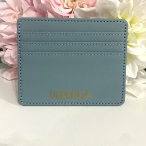 Monedero / tarjetero polipiel Azul