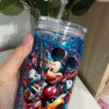 Vaso plástico GLITTER 550 ml Mickey