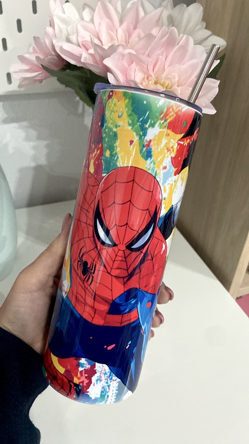 TUMBLER 600 ml SPIDERMAN Y BATMAN - Imagen 2