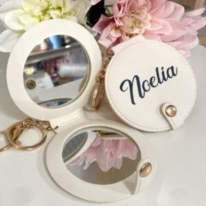 Espejo personalizado Nombre Blanco