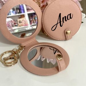 Espejo personalizado Nombre Rosa