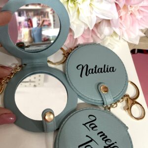 Espejo personalizado Nombre Azul