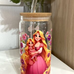 Alternative view of Taza de Vidrio 550 ml PRINCESA RAPUNZEL