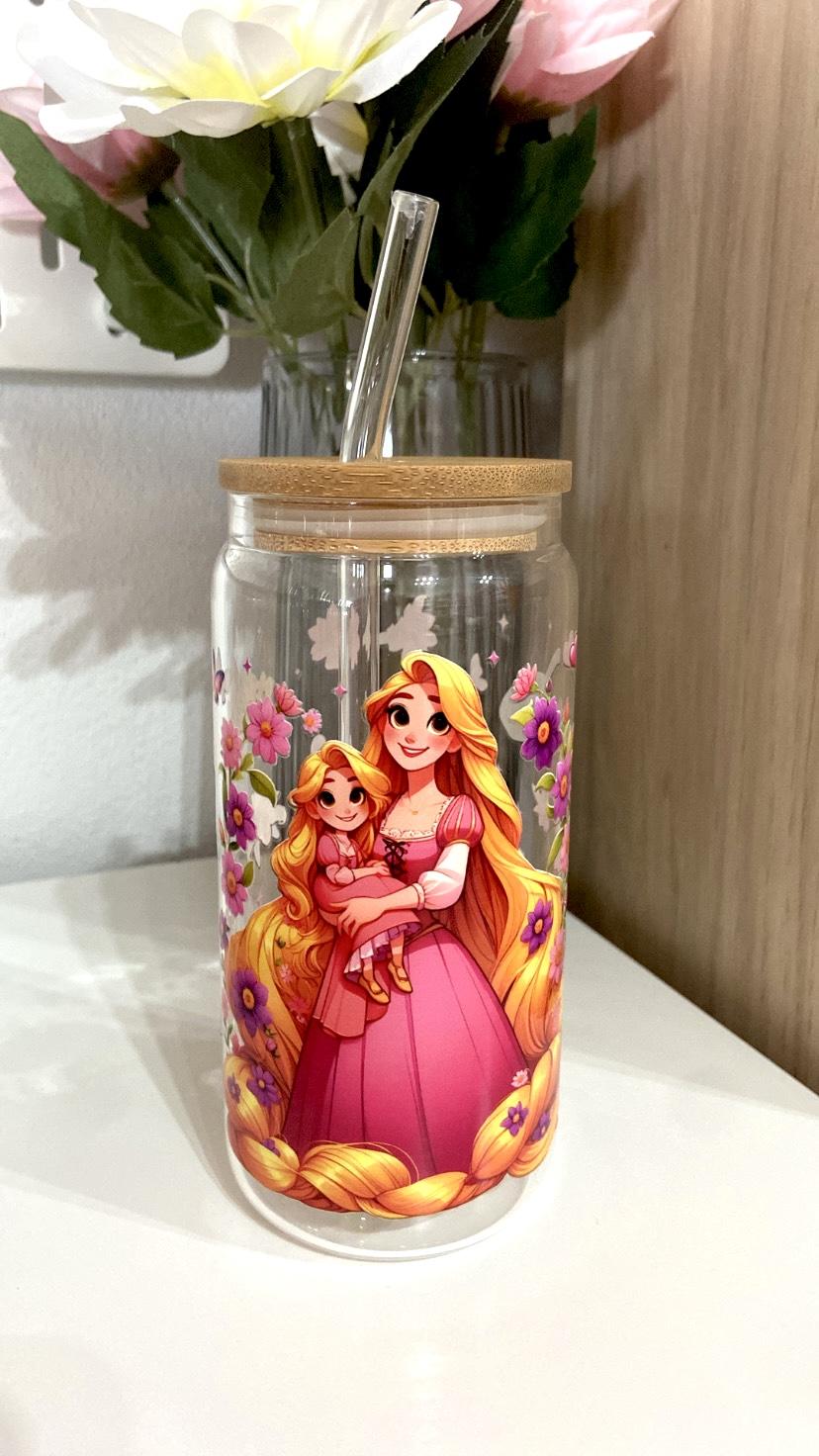 Taza de Vidrio 550 ml PRINCESA RAPUNZEL - Imagen 2