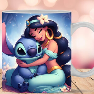 Taza Jazmín y Stitch
