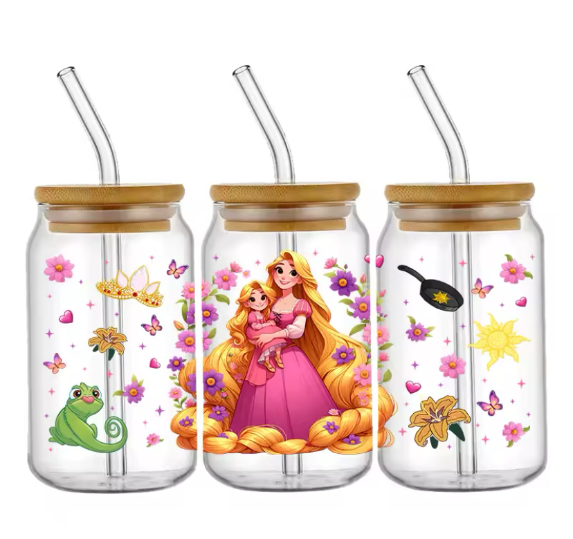Taza de Vidrio 550 ml PRINCESA RAPUNZEL