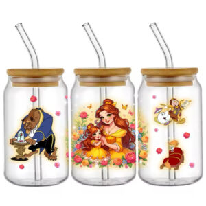 Taza de Vidrio 550 ml PRINCESA BELLA