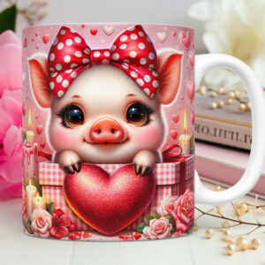 Taza San Valentín Cerdito