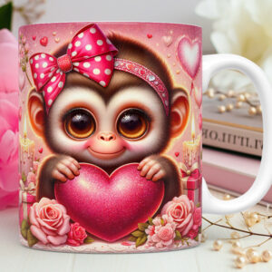 Taza San Valentín Mono