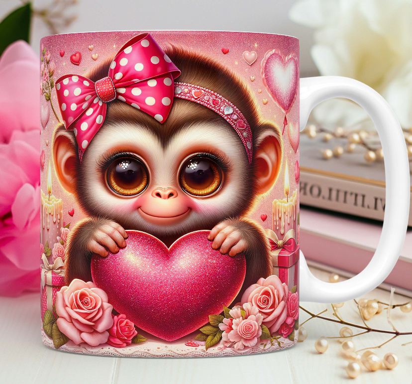 Taza San Valentín Mono