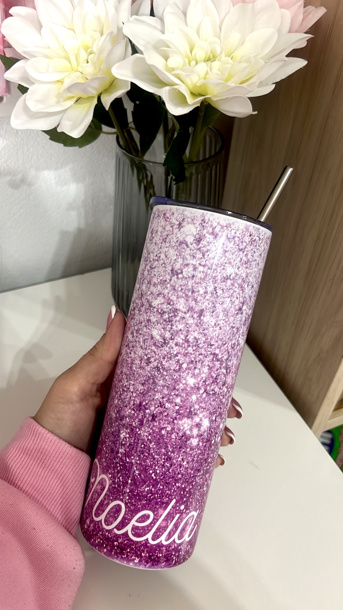 TUMBLER 600 ml Morado PURPURINA - Imagen 2