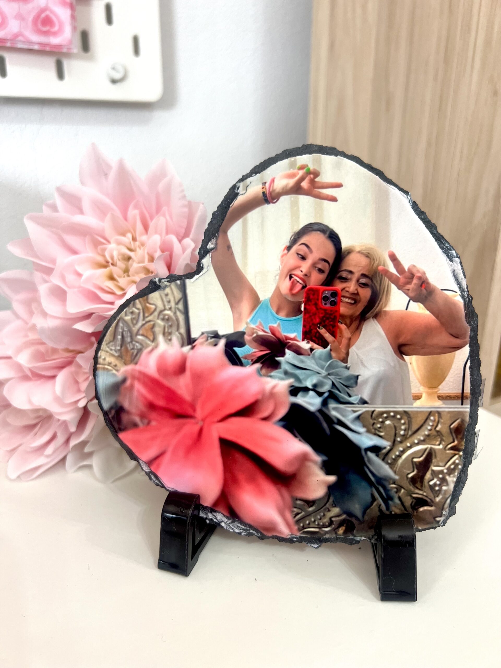 RETRATO EN PIEDRA CORAZON