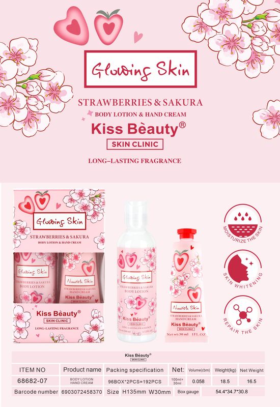 Loción Corporal y Crema de Manos( Fresa y Sakura)