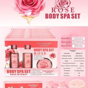 Set Spa con Gel de Baño, Loción Corporal y Exfoliante Corporal