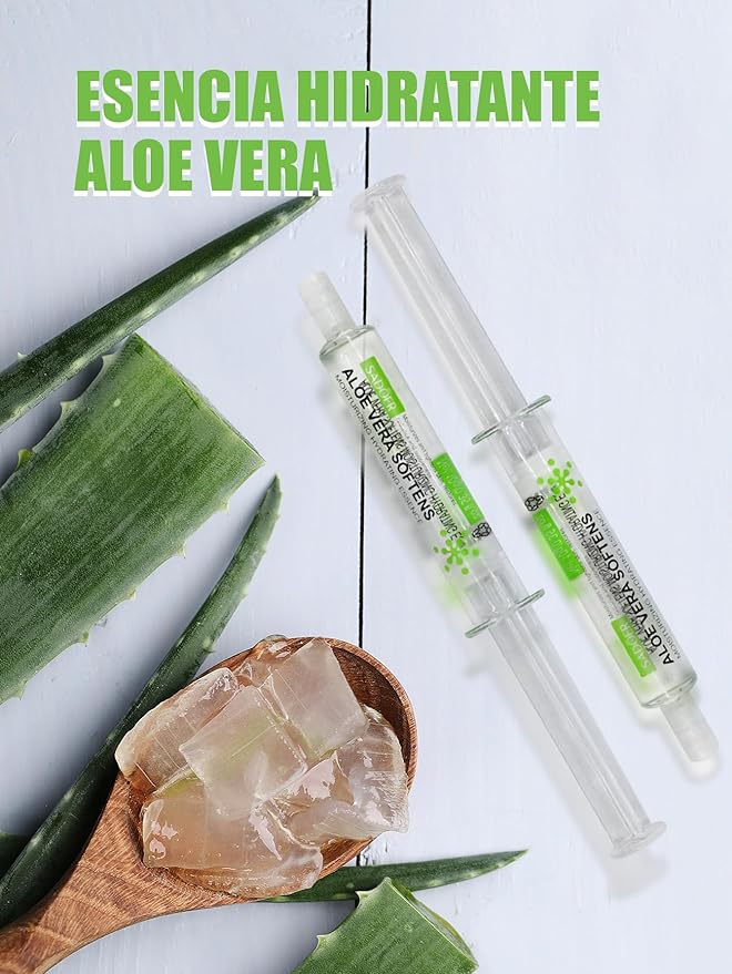 Ampolla Jeringa No Inyectable Aloe Vera Serum Hidratante y Restaurador ayuda a eliminar manchas y arrugas 10g en cada jeringa