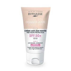 BYPHASSE Spf 50+ Crema facial antiedad con color