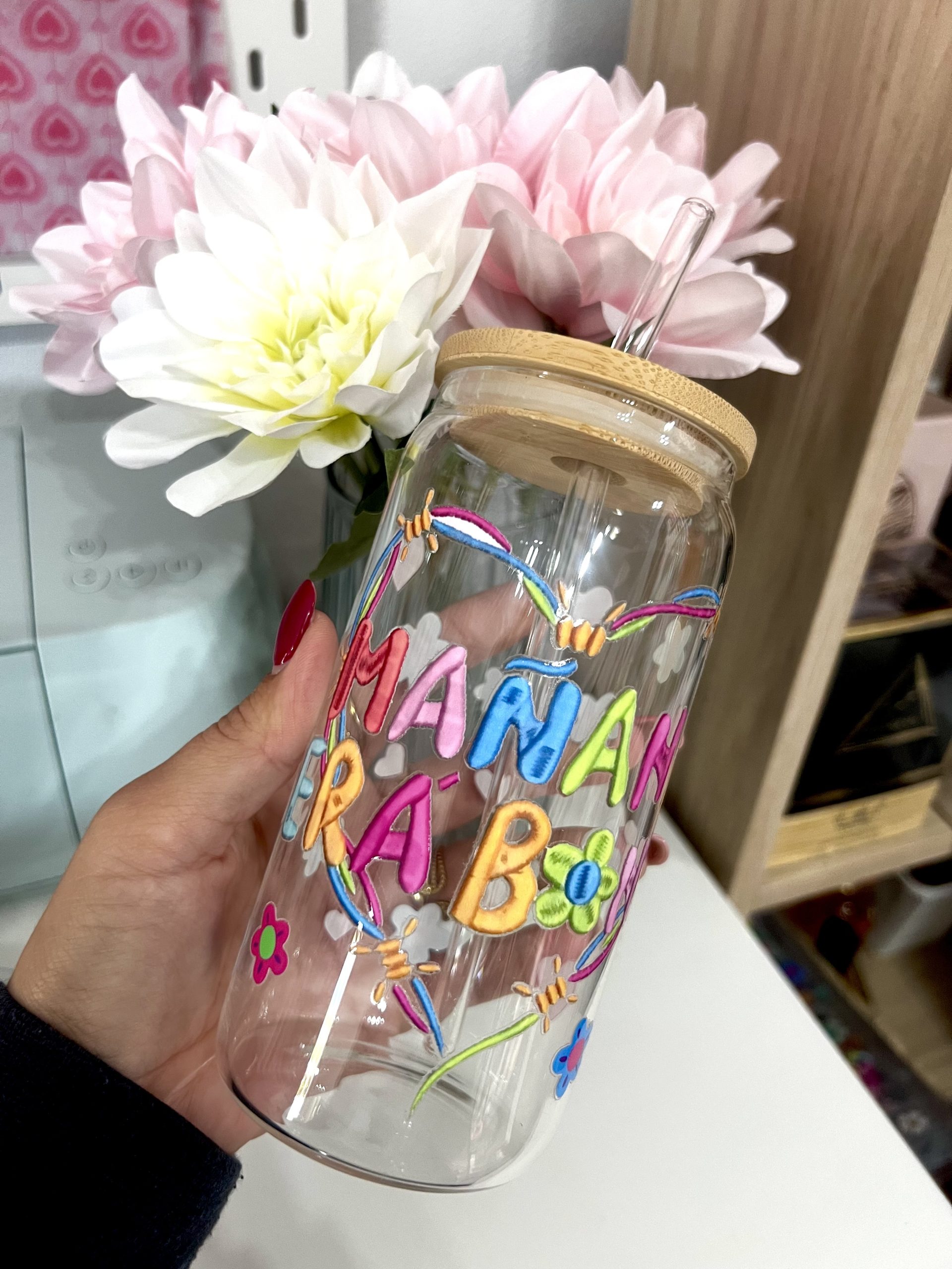 Taza de Vidrio 550 ml MAÑANA SERÁ BONITO