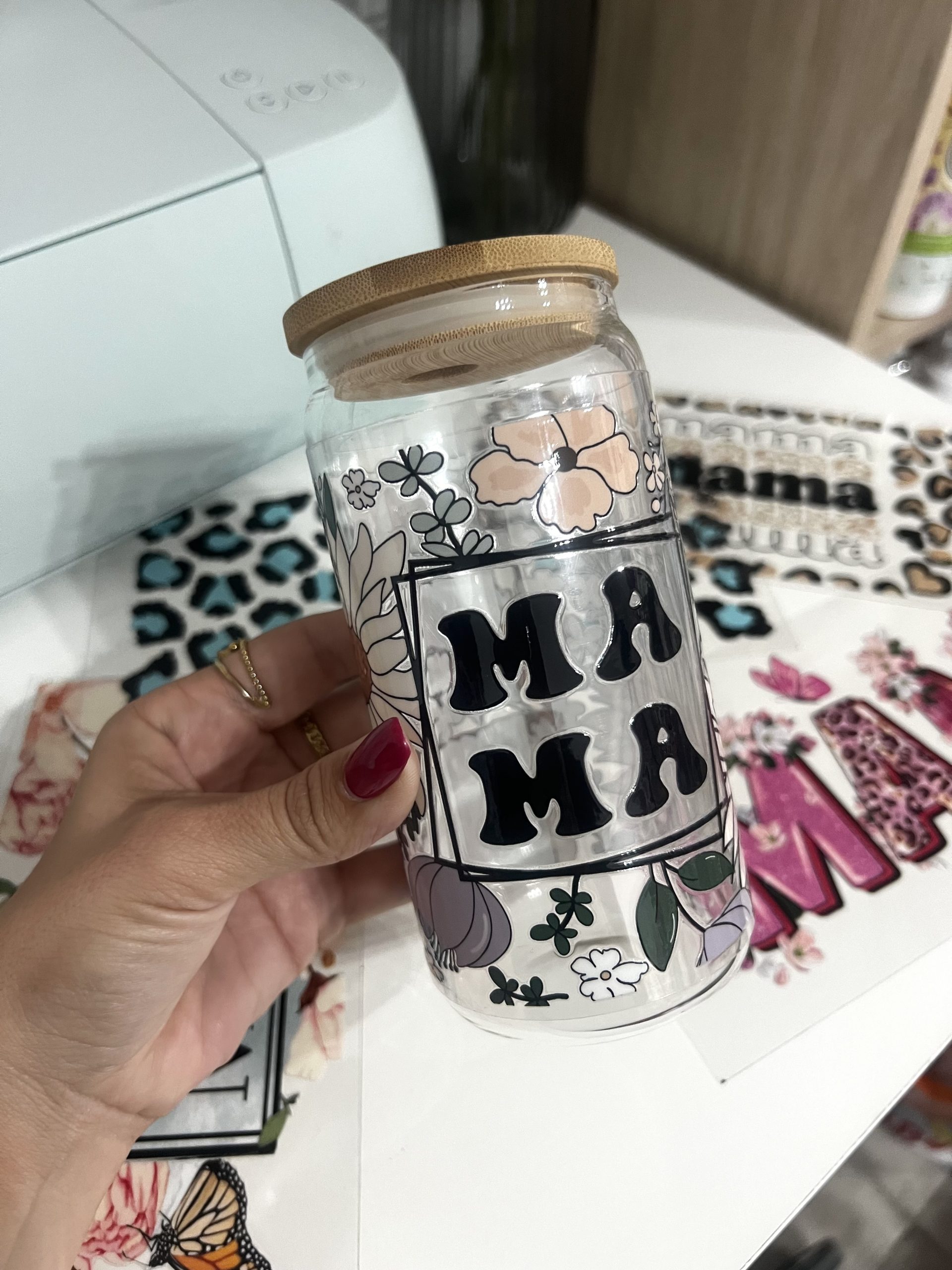 TAZA DE VIDRIO 550 ML MAMÁ 2