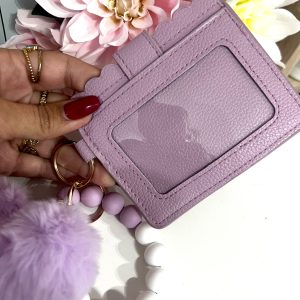 Alternative view of TARJETERO CON PULSERA Y LLAVERO CORAZÓN MORADO