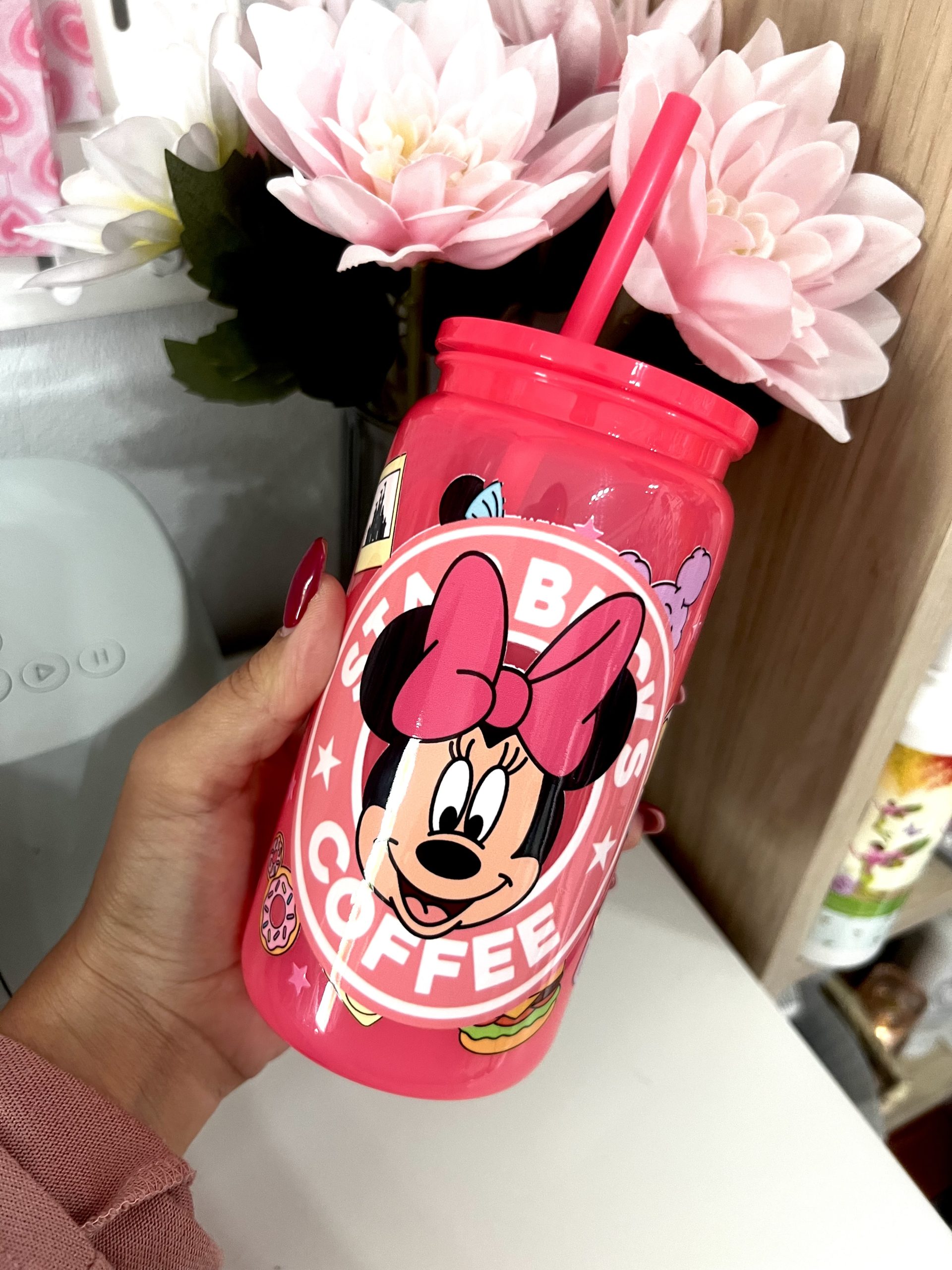 Vaso Plastico 500 ml MINNIE ROSA