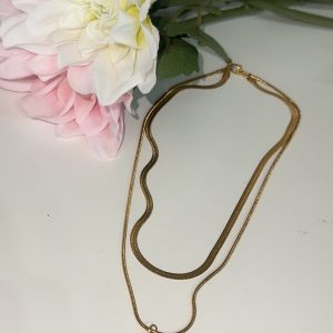 COLLAR DOBLE CRUZ ACERO