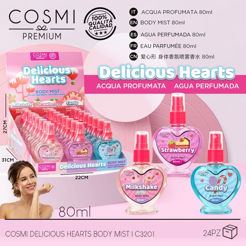 BRUMA CORPORAL COSMI CORAZONES DELICIOSOS 80 ML