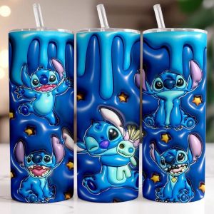 TUMBLER 600 ml STITCH AZUL